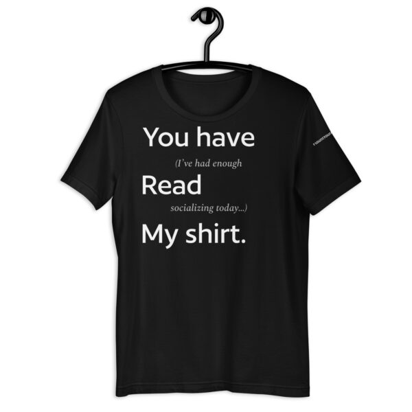 You have read my shirt t-shirt in black