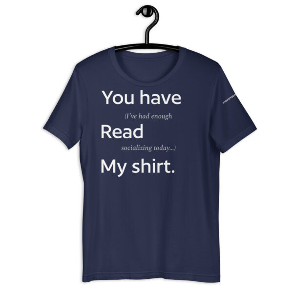 You have read my shirt t-shit in navy blue