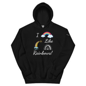 I Like Rainbows Hoodie in Black