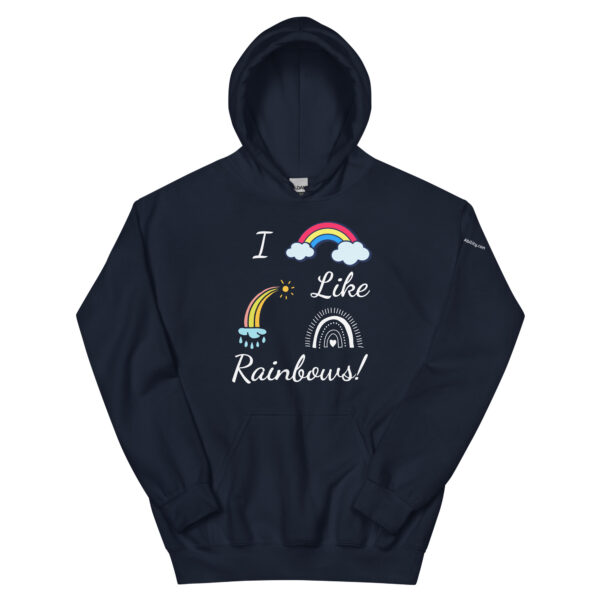 I Like Rainbows Hoodie in Navy Blue