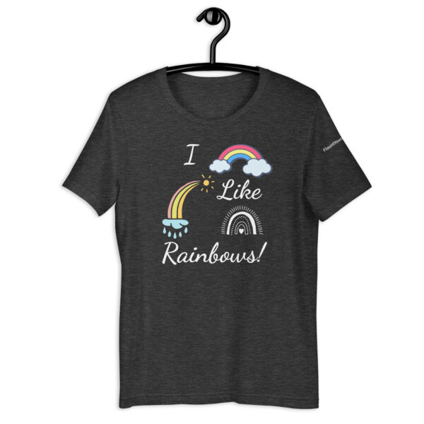 I Like Rainbows t-shirt in Heather Gray.