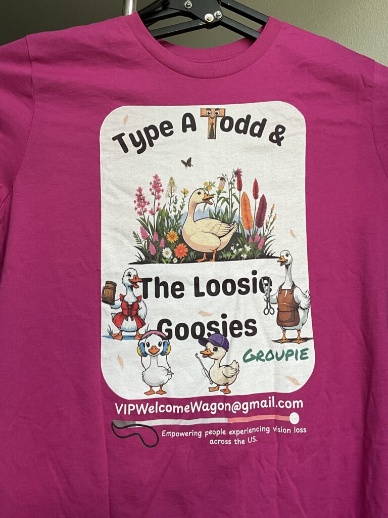 Type A Todd and the Loosie Goosies Shirt on Berry.