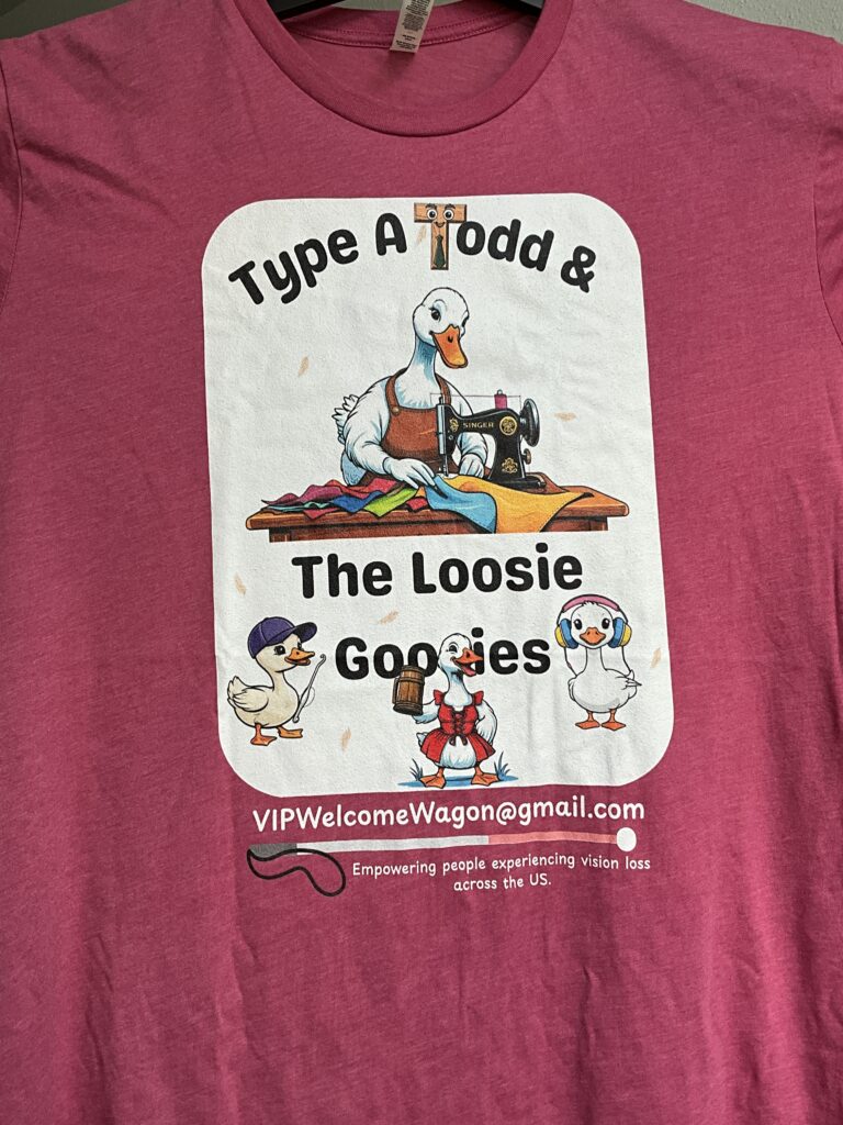 Type A Todd and the Loosie Goosies Shirt in Heather Raspberry.