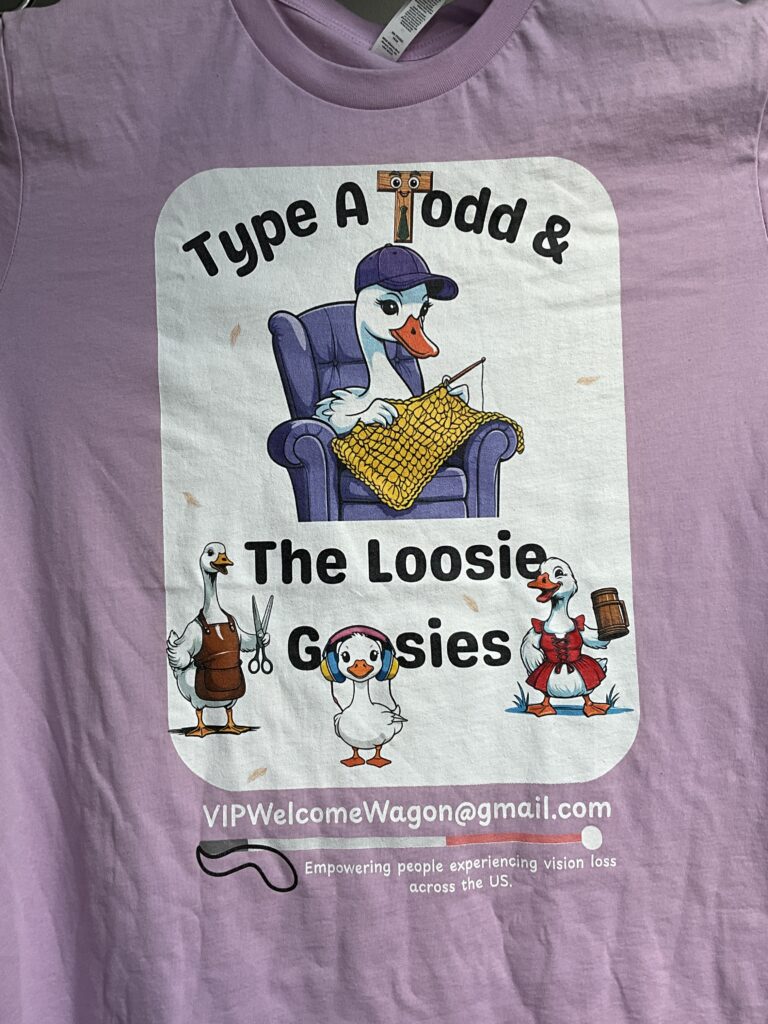 Type A Todd and the Loosie Goosies Shirt in Lilac.